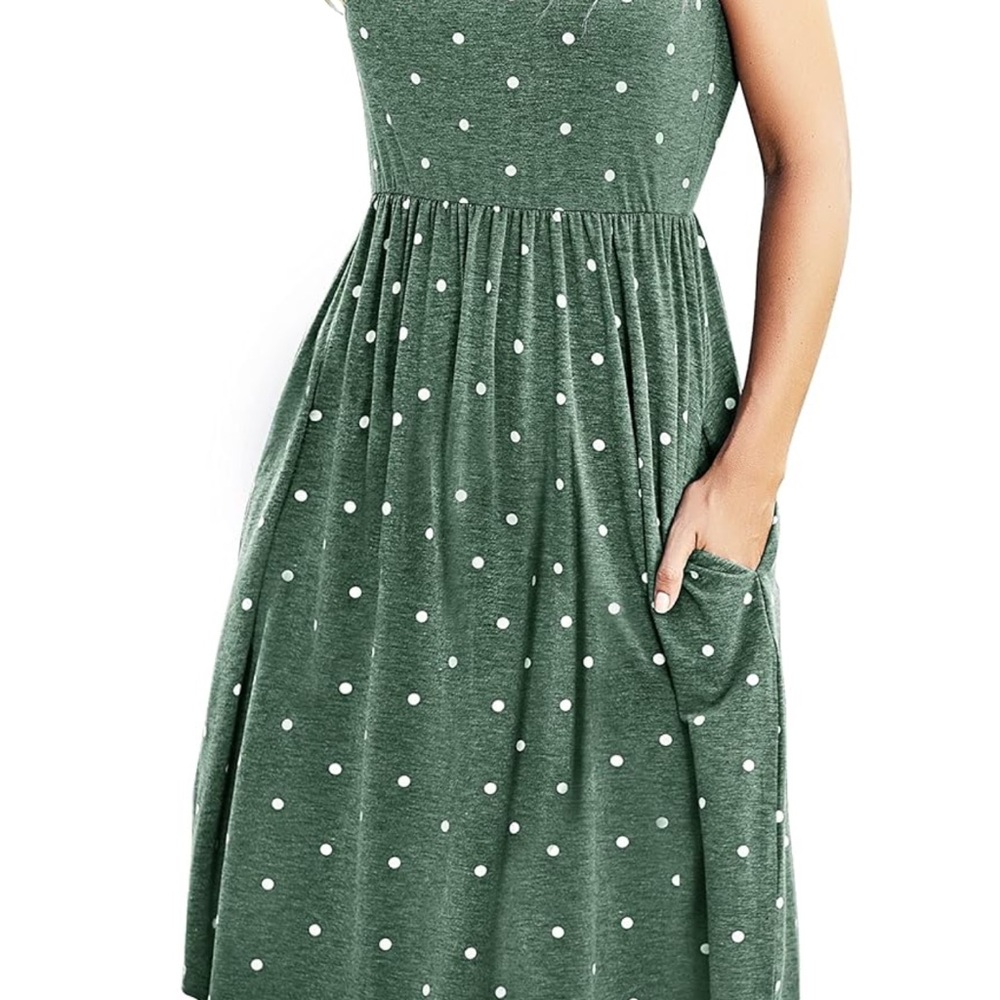 Green Short Sleeve Sundress for Casual Days